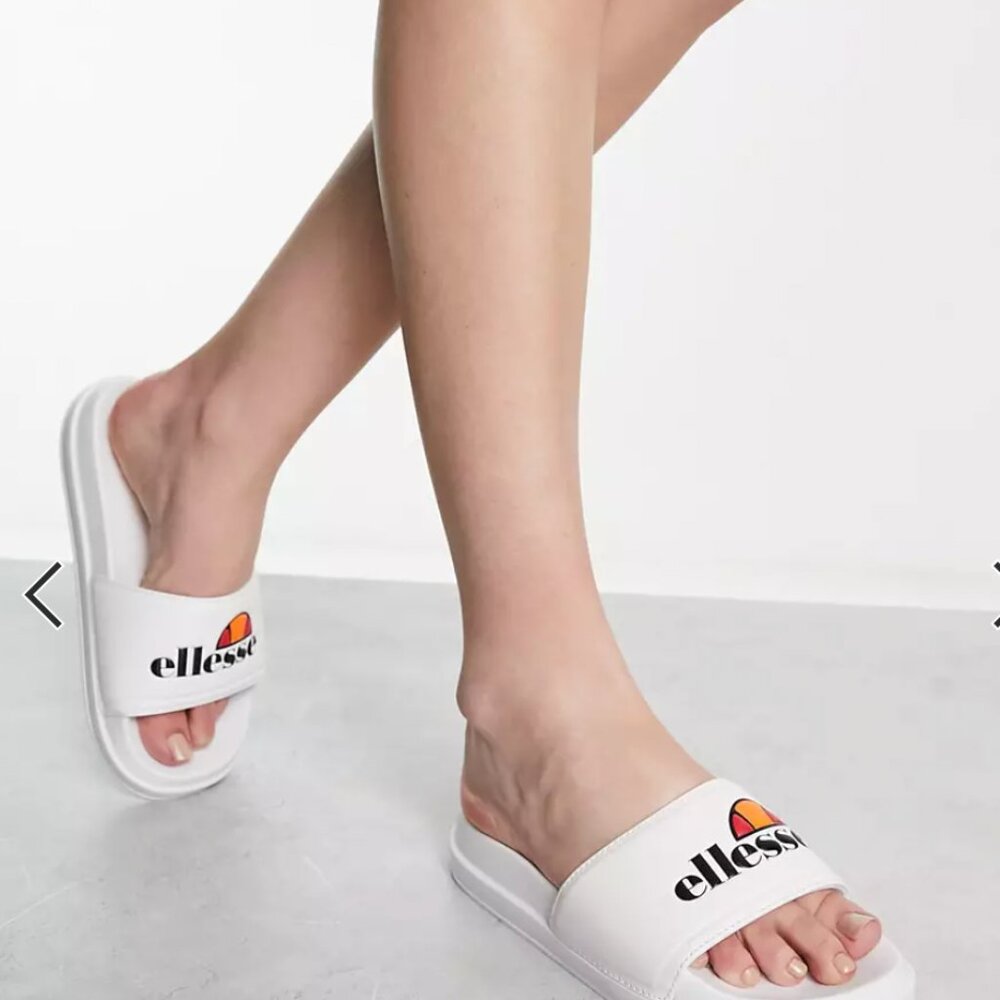 NWOT Ellesse Filippalta slides in white size 42